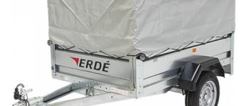 large car trailer with canvas top