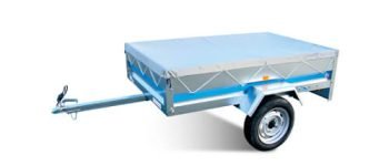 car trailer with canvas cover